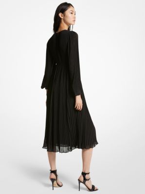 Pleated Georgette Midi Dress | Michael Kors