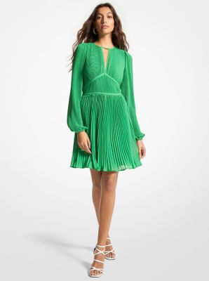 Georgette Plissé Dress | Michael Kors