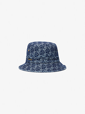 Michaelkors Empire Logo Jacquard Denim Bucket Hat,RINSE