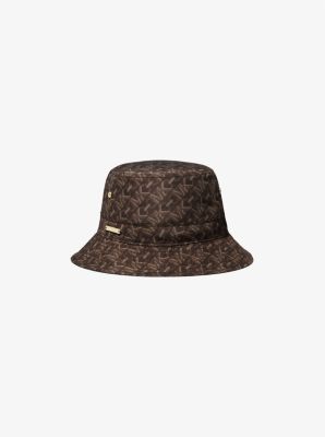 Michael Kors Empire Signature Logo Print Bucket Hat In Brown