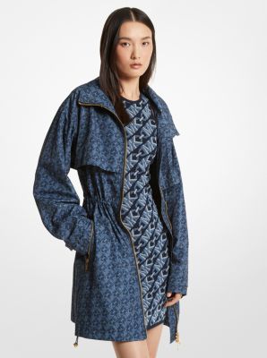 Empire Signature Logo Print Woven Anorak | Michael Kors