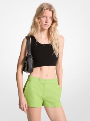 Cotton Blend Twill Shorts | Michael Kors