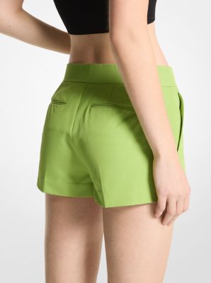 Cotton Blend Twill Shorts