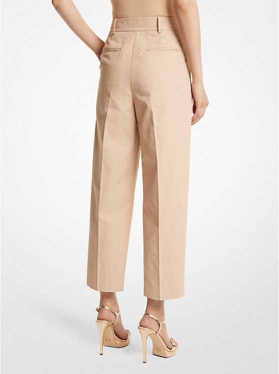 Cotton Blend Twill Cropped Pants image number 1