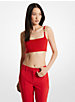 Ribbed Stretch Knit Cropped Tank Top image number 0