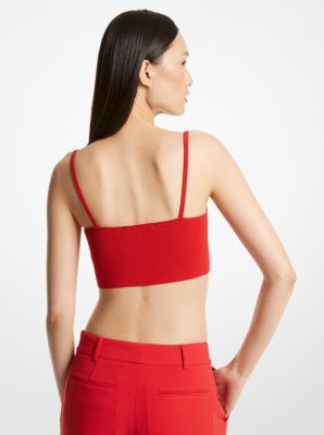 Ribbed Stretch-Viscose Tank Top