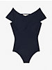 Ribbed Stretch Knit Crossover Bodysuit image number 2