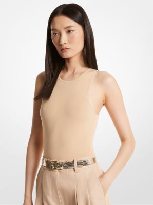 Michael Kors Tank top in rib knit White Woman