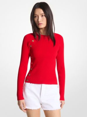 Ribbed Stretch Viscose Sweater image number 0