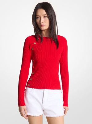 Gerippter Sweater aus Stretch-Viskose image number 0