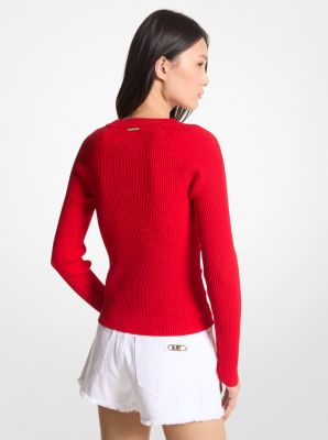 Gerippter Sweater aus Stretch-Viskose image number 1