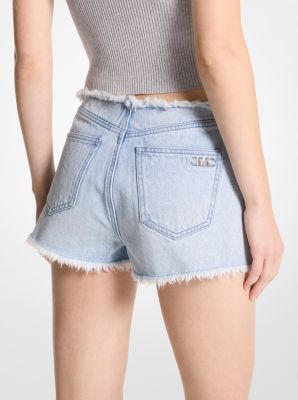 Short en denim effiloché image number 1