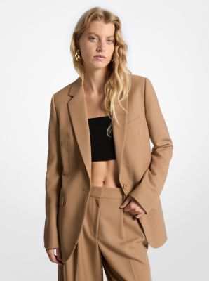 Boyfriend-Blazer aus Wollmischgewebe