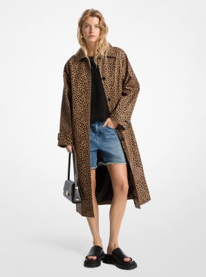 Cheetah Print Balmacaan Coat image number 0