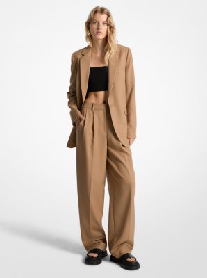 Pleated Wide-Leg Pants