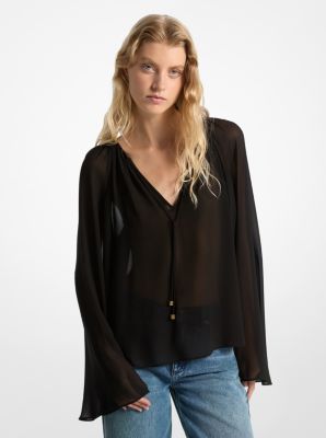 Georgette V-Neck Blouse image number 0