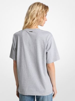 Logo Embossed Cotton T-Shirt