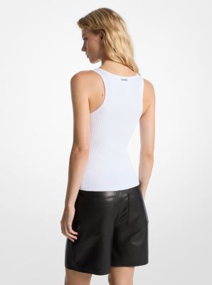 Ribbed Scoop-Neck Tank Top image number 1