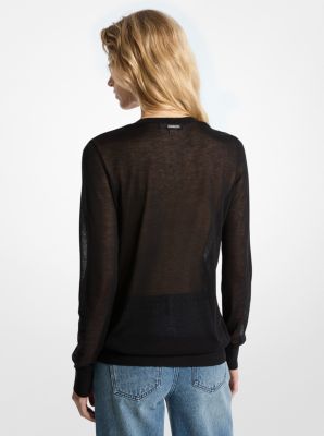 Silk Blend V-Neck Sweater image number 1