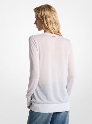 Silk Blend V-Neck Sweater image number 1