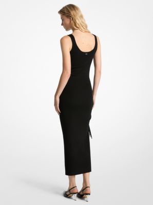 Stretch Wool Blend Ruched Tank Dress image number 1