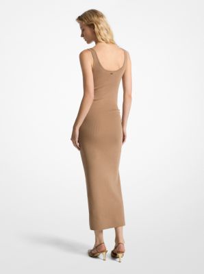 Stretch Wool Blend Ruched Tank Dress image number 1