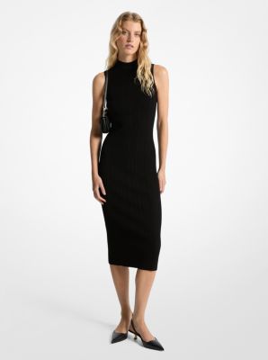 Ribbed Mock Neck Midi Dress image number 0