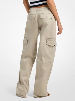 Pantalón cargo utilitario de algodón elástico