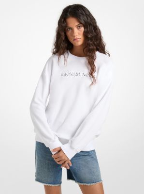 Logo Embossed Cotton Sweater