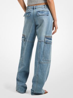 Jean cargo fonctionnel en denim