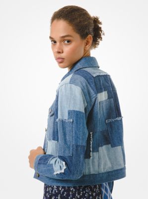 michael kors blue jean jacket