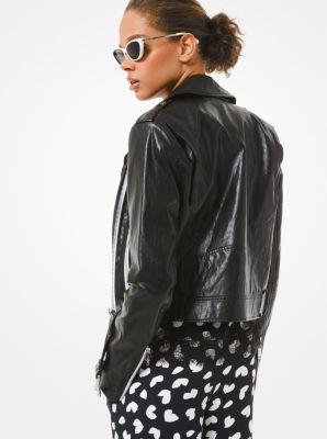 Faux Leather Moto Jacket Michael Kors Canada