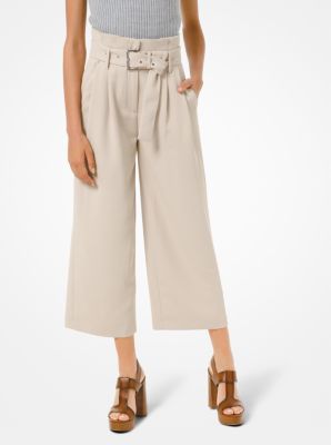 Belted Crepe Trousers
