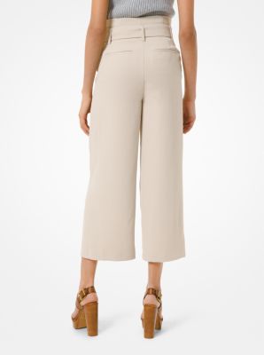 Belted Crepe Trousers