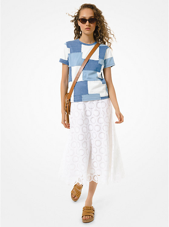 Patchwork Cotton Jersey T-Shirt image number 0