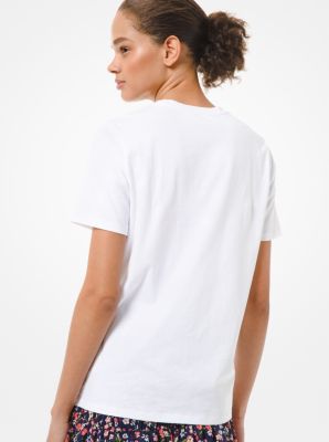 Floral Logo Cotton-Jersey T-Shirt