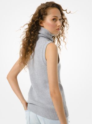 Chandail sans manches en mélange de coton