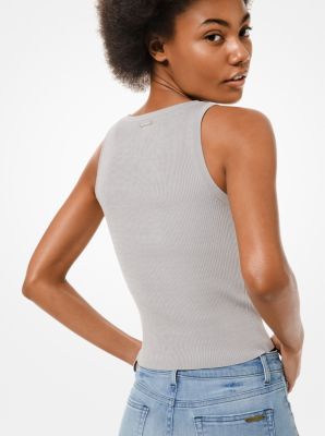 Camisole en viscose extensible côtelée