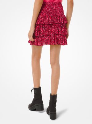 スカート Michael Kors Printed crepe skirt (MT570J5ABE SOFTECRU) Printed crepe skirt – G&B