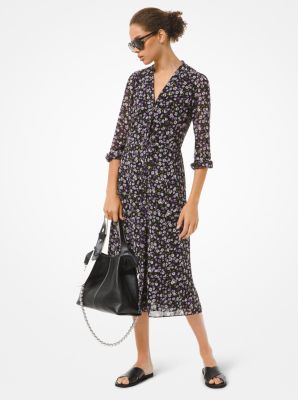 Michael michael kors 2024 floral georgette shirtdress