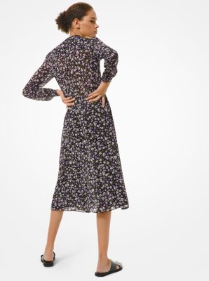 Floral georgette hot sale shirtdress