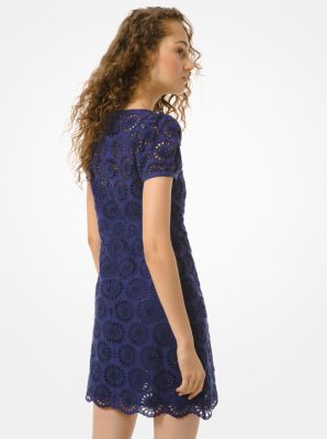 Embellished Broderie Anglaise Cotton Dress