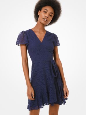 michael kors blue lace dress