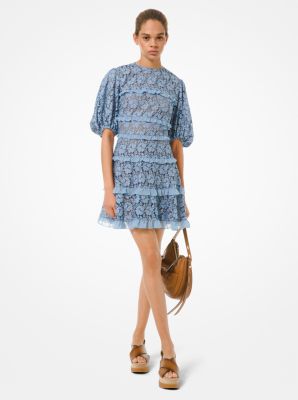 Total 68+ imagen michael kors blue lace dress