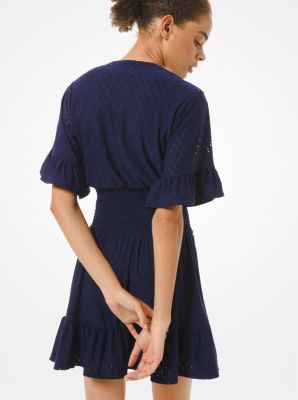 Broderie wrap outlet dress