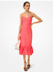 Embellished Corded Lace Ruffle-Hem Dress image number 0