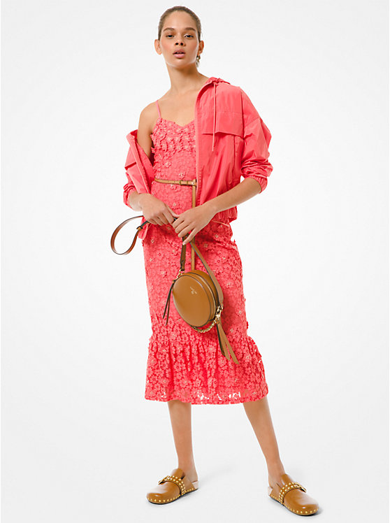 Embellished Corded Lace Ruffle-Hem Dress image number 3