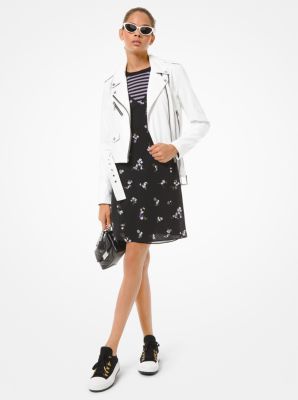 Floral Embroidered Crushed Georgette Slip Dress