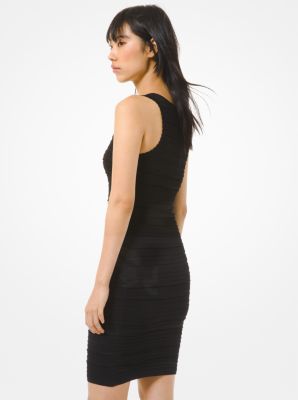 Vestido de viscosa elastizada con textura