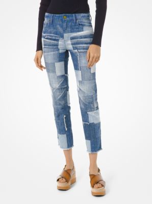 Patchwork Cropped Jeans | Michael Kors